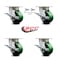Service Caster 4 Inch Kingpinless Green Poly on Steel Wheel Caster Brakes 2 Swivel Locks, 4PK SCC-KP30S420-PUR-GB-SLB-BSL-2-SLB-2 - alternate 6